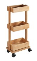 WENKO Etagenwagen Tortona braun 18,0 x 31,0 x 71,5 cm