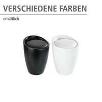 WENKO Badhocker mit Wäschesammler Candy 24229100 schwarz matt  ( 24229100 )
