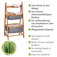 WENKO Beistellregal Bahari braun, grau 44,0 x 34,0 x 91,0...