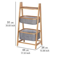 WENKO Beistellregal Bahari braun, grau 44,0 x 34,0 x 91,0 cm, 1 St.