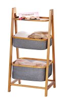 WENKO Beistellregal Bahari braun, grau 44,0 x 34,0 x 91,0 cm, 1 St.