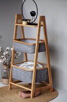 WENKO Beistellregal Bahari braun, grau 44,0 x 34,0 x 91,0 cm, 1 St.