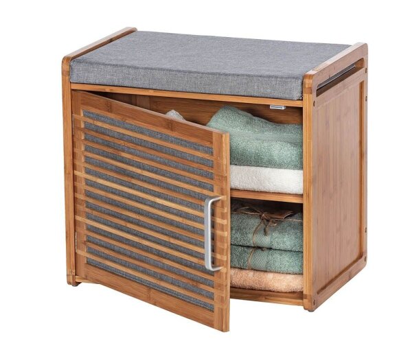 WENKO Schuhschrank Bahari, 62218100 braun, grau 2 Fachböden 50,0 x 33,0 x 45,0 cm