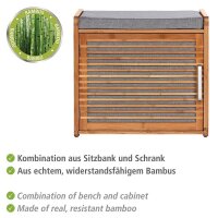 WENKO Schuhschrank Bahari, 62218100 braun, grau 2 Fachböden 50,0 x 33,0 x 45,0 cm