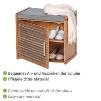 WENKO Schuhschrank Bahari, 62218100 braun, grau 2 Fachböden 50,0 x 33,0 x 45,0 cm