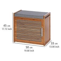 WENKO Schuhschrank Bahari, 62218100 braun, grau 2 Fachböden 50,0 x 33,0 x 45,0 cm