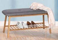 WENKO Schuhbank Bahari 62217100 braun, grau Holz 90,0 cm