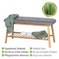 WENKO Schuhbank Bahari 62217100 braun, grau Holz 90,0 cm
