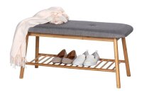 WENKO Schuhbank Bahari 62217100 braun, grau Holz 90,0 cm
