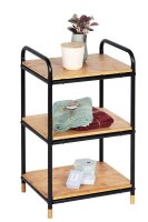 WENKO Beistellregal Loft braun, schwarz 42,0 x 33,5 x 69,0 cm, 1 St.