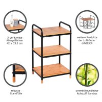 WENKO Beistellregal Loft braun, schwarz 42,0 x 33,5 x 69,0 cm, 1 St.