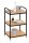 WENKO Beistellregal Loft braun, schwarz 42,0 x 33,5 x 69,0 cm, 1 St.