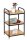 WENKO Beistellregal Loft braun, schwarz 42,0 x 33,5 x 69,0 cm, 1 St.