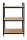 WENKO Beistellregal Loft braun, schwarz 42,0 x 33,5 x 69,0 cm, 1 St.