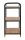 WENKO Beistellregal Loft braun, schwarz 42,0 x 33,5 x 69,0 cm, 1 St.