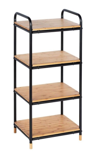 WENKO Beistellregal Loft braun, schwarz 42,0 x 33,5 x 94,5 cm, 1 St.