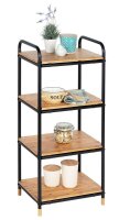 WENKO Beistellregal Loft braun, schwarz 42,0 x 33,5 x 94,5 cm, 1 St.