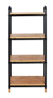 WENKO Beistellregal Loft braun, schwarz 42,0 x 33,5 x 94,5 cm, 1 St.