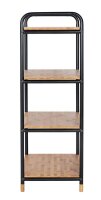 WENKO Beistellregal Loft braun, schwarz 42,0 x 33,5 x 94,5 cm, 1 St.