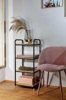 WENKO Beistellregal Loft braun, schwarz 42,0 x 33,5 x 94,5 cm, 1 St.