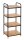 WENKO Beistellregal Loft braun, schwarz 42,0 x 33,5 x 94,5 cm, 1 St.