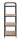 WENKO Beistellregal Loft braun, schwarz 42,0 x 33,5 x 94,5 cm, 1 St.