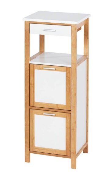 WENKO Schubladenregal Finja weiß, braun 34,0 x 30,0 x 89,0 cm, 1 St.