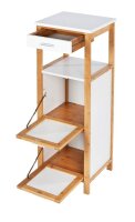 WENKO Schubladenregal Finja weiß, braun 34,0 x 30,0 x 89,0 cm, 1 St.