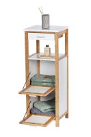 WENKO Schubladenregal Finja weiß, braun 34,0 x 30,0 x 89,0 cm, 1 St.