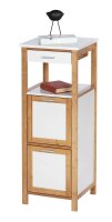 WENKO Schubladenregal Finja weiß, braun 34,0 x 30,0 x 89,0 cm, 1 St.