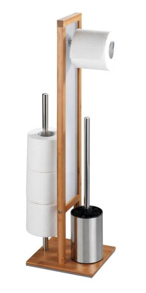 WENKO WC-Garnitur Rivalta braun, weiß Holz, 1 St.