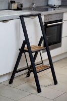 WENKO Klapptritt schwarz 2 Stufen, H: 94,0 cm
