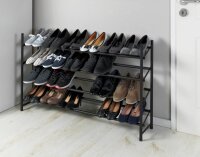 WENKO Teleskop-Schuhregal Hero schwarz 62,0 - 115,0 x 26,0 x 68,0 cm, 1 St.