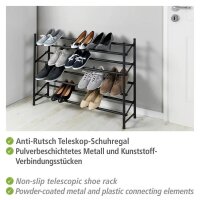 WENKO Teleskop-Schuhregal Hero schwarz 62,0 - 115,0 x...