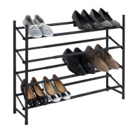 WENKO Teleskop-Schuhregal Hero schwarz 62,0 - 115,0 x 26,0 x 68,0 cm, 1 St.