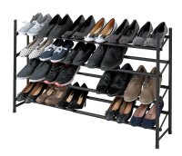 WENKO Teleskop-Schuhregal Hero schwarz 62,0 - 115,0 x 26,0 x 68,0 cm, 1 St.