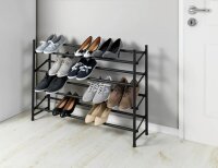 WENKO Teleskop-Schuhregal Hero schwarz 62,0 - 115,0 x 26,0 x 68,0 cm, 1 St.