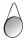 WENKO Spiegel Borrone schwarz 30,0 cm 30,0 cm