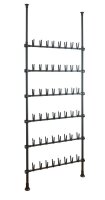 WENKO Teleskop-Schuhregal Herkules Shoes schwarz 94,0 x 9,0 x 165,0 - 300,0 cm, 1 St.