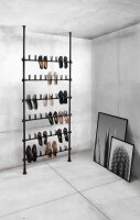 WENKO Teleskop-Schuhregal Herkules Shoes schwarz 94,0 x 9,0 x 165,0 - 300,0 cm, 1 St.