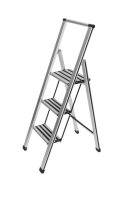 WENKO Klapptritt silber 3 Stufen, H: 119,0 cm