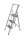 WENKO Klapptritt silber 3 Stufen, H: 119,0 cm