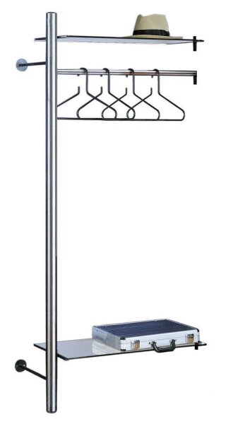 Kerkmann Wandgarderobe Garderobenelement arte 33686181 silber Metall 80,0 x 190,0 cm, 1 St.