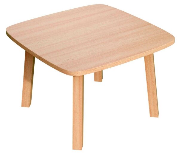 meet powered by PAPERFLOW Woody Beistelltisch quadratisch MDF-Platte buche 60,0 x 60,0 x 40,0 cm, 1 St.