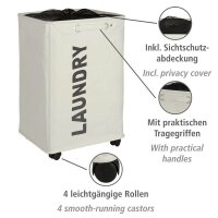 WENKO Wäschekorb Quadro beige, 1 St.