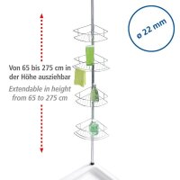 WENKO Teleskop-Duschregal Dolcedo silber 31,0 x 23,0 x...
