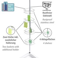 WENKO Teleskop-Duschregal Dolcedo silber 31,0 x 23,0 x 65,0 - 275,0 cm