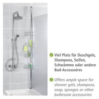 WENKO Teleskop-Duschregal Dolcedo silber 31,0 x 23,0 x 65,0 - 275,0 cm