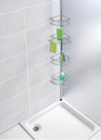 WENKO Teleskop-Duschregal Dolcedo silber 31,0 x 23,0 x 65,0 - 275,0 cm
