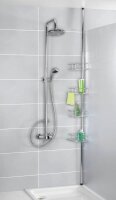 WENKO Teleskop-Duschregal Dolcedo silber 31,0 x 23,0 x 65,0 - 275,0 cm